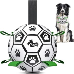 QDAN Dog Toys Dog Balls, World Cup Dog Soccer Ball with Straps, Dog Birthday, Herding Ball, Durable Balls for Small Medium Pet, Puppy Outdoor Toy (6 Inch) -53%
