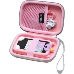 LTGEM Case Compatible with Luoba/WEOLULI/Luyiilo/KOKODI/windpaint/Yosfeng/Kikapabi Kids Smart Phone, Hard Shell Travel Carrying Storage Bag - Pink(Case Only) -50%