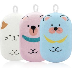 JieLiLeHome 婴儿和儿童浴 丝瓜络海绵  3 Pack (Bear/Dog/Cat) -40%