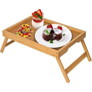 可折叠床上用餐小桌(竹制/多功能) 60%OFF