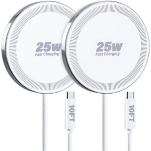 25W无线充电器用于MagSafe，适用于iPhone 17/16/15/14/13/12系列及AirPods的磁性快充垫-52%