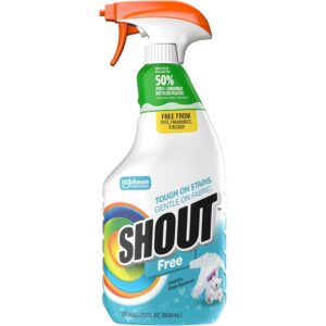 Shout Free 洗衣去渍喷雾，活性酶配方含香料、漂白剂和染料，去除日常污渍，包括婴儿污渍——22盎司喷雾 -59%