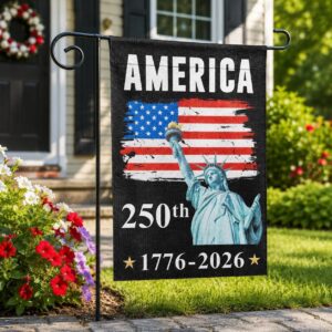 USA 250th Anniversary Flag - 12x18 Inch Double Sided 4th of July Garden Flag, Independence Day Porch Banner, 1776-2026 Independence Day Flag Outdoor Yard Decor -50%