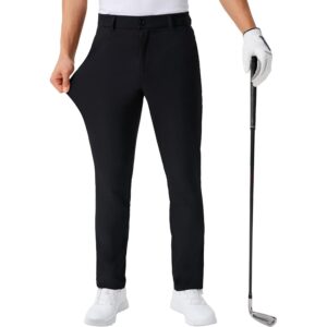 QPNGRP Men's Golf Pants 30"/32"/34" Inseam Lightweight Stretch Work Dress Pants Black 28Wx32L -40%