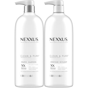Nexxus 清洁纯净净洗发水和护发素双件装含ProteinFusion，含无防腐剂，33.8盎司 -20%
