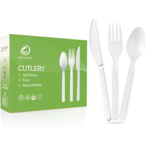 一次性餐具套装160件(BPI认证/60把可堆肥叉） 52%OFF