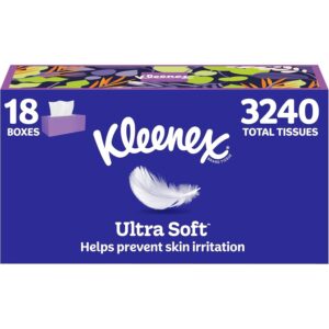 Kleenex超柔面巾纸(18盒/每盒180抽/3层/共3240抽) 48%OFF