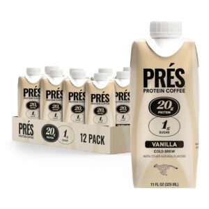 PRES蛋白咖啡(香草味/冷萃/20g蛋白/1g糖） 49%OFF