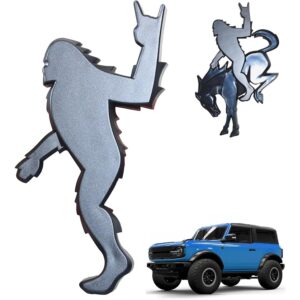 Add-A-Sasquatch Emblem for Bronco, 3x4 Inch, Off-Road Decal with 3M Adhesive, Custom Vehicle Accessory (Black Metallic2) -53%