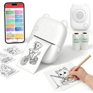 儿童用AI语音热敏贴纸打印机，便携式无墨迷你贴纸制作机-50%