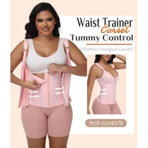 女性束腰紧身衣 腹部控制锻炼 Faja 身材塑形衣带拉链和挂钩   50%OFF