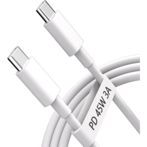 45W Type C to C PD Fast Charging Cable 6FT, USB C to C Quick Charge Data Sync Cord for iPhone 17 Pro Max 16 Plus 15/Galaxy S26 S25 S24 Ultra A56 Pixel 9 10 Pro XL Fold 8 7 7A 8A Compatible 40W/35W/25W -50%