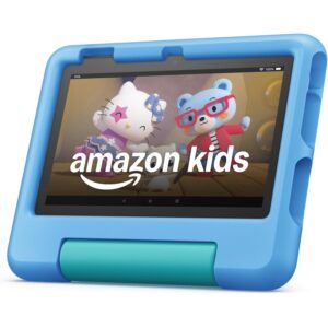 Amazon Fire 7 Kids tablet, ages 3-7. Top-selling 7" kids tablet on Amazon. Includes ad-free and exclusive content, easy parental controls, 10-hr battery, 16 GB, Blue  -0%