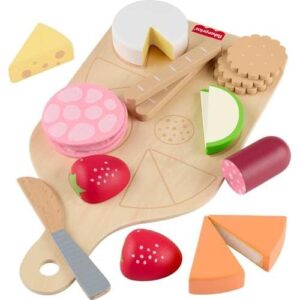Fisher-Price Wood Pretend Play Toy Charcuterie Board Set 50%OFF