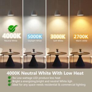 嵌入式LED灯泡(24只装/9W=65W/4000K中性白/可调光E26) 50%OFF