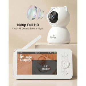 婴儿监控摄像头(5寸/无WiFi/FHSS安全连接) 50%OFF