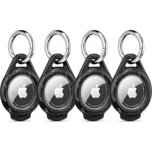 Typecase AirTag Holder 4 件装，防水 AirTag 钥匙扣盒，兼容 Apple AirTag，耐用保护套带钥匙圈-56%