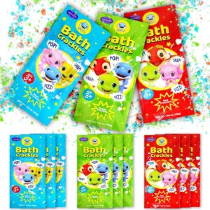 SWCANDY 儿童浴缸爆裂玩具、12件装感官浴玩具、爆裂泡浴水晶、无毒无香无乱的幼儿浴缸玩具 -50%