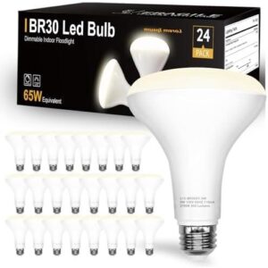 嵌入式LED灯泡(24只装/9W=65W/4000K中性白/可调光E26) 50%OFF