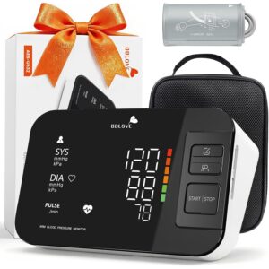 Blood Pressure Monitors for Home Use with Bag FSA&HSA Eligible,One-Touch Automatic Measurement with Large LED Three-Color Warning for 2 User, Birthday Gifts for Family and Friend -55%