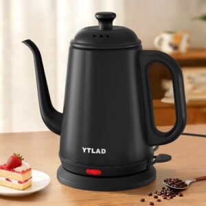 1L鹅颈电热水壶(1000W/304不锈钢BPA-Free/复古黑) 51%OFF