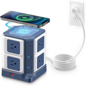 PD 20W USB-C 电源插插带无线充电器 BESTEK 8 插口浪涌保护器和 30W 3 端口 USB 充电座  -30%