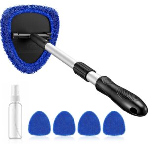 AstroAI 21" Windshield Cleaner Tool, Car Interior Detailing Cleaning Kit with Extendable Handle and 4 Upgraded High-Density Reusable Microfiber Pads, Auto Glass Wiper Brush Kit for Cars, Blue  -54%