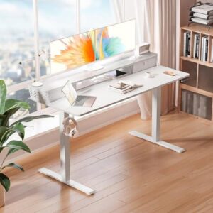 Kingant电动升降桌(55"×24"/双抽屉/高度可调） 50%OFF