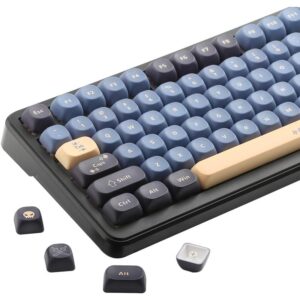 AKepopery MOA PBT 键帽，定制键盘键帽 60 65 75 100%，5 侧染升华，134 键组 Cherry Gateron MX 轴机械键盘 剑蓝 -52%