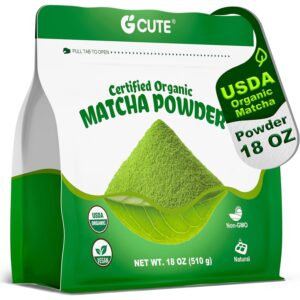 有机抹茶粉，18盎司 |天然饮品纯茶粉 50%