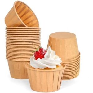 100包棕色杯子蛋糕衬垫 60%OFF