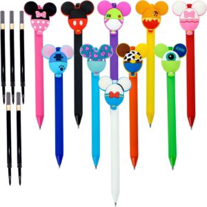 APQA 10pcs Mouse Head Character Ears Pens Set, Retr ctable Ballpoint Pen, Multi Color Jumbo Autograph Princess Pencil Signature Office Desk Stationary Accessories, Gift for Teacher Student -34%