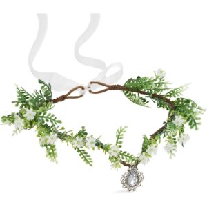 SWEETV 手工仙花花冠精灵花卉头饰 森林头带 精灵头环 林地王冠 女性服装首饰 女孩婚礼   -50%