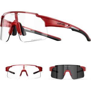 KAPVOE Youth Photochromic Sports Sunglasses Boys Girls Baseball Softball Running Cycling Glasses for Kids Age 6-12 K9035 -60%