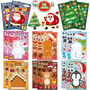 Christmas Stickers – Holiday DIY Decorative Stickers with Santa, Reindeer & Snowman Designs for Gift Wrapping, Cards, Party Decorations & Seasonal Crafts -50%