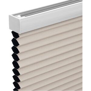 Changshade Cordless Cellular Shades, Blackout Honeycomb Shades for Windows, Pull Down Pleated Blinds, Easy to Install for Indoor Windows and French Doors,21" W x 50" H, Beige -63%