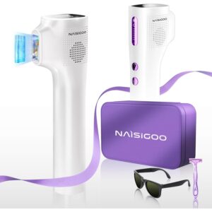 NAISIGOO Laser Hair Removal Device for Women and Men, IPL Painless Sapphire with 40F Ice-Cooling System, Safe, Long-Lasting Hair Removal for Home, Face, Legs, Back, Bikini Line  -52%