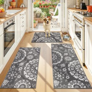 厨房地垫套装(3件/防滑可机洗/2x3+2x4+2x5ft) 50%OFF