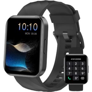 Dakofied Smart Watch (Answer/Make Calls), 1.85" Smart Watches for Men Women Digital Watch Fitness Tracker with 100+ Sport Modes Heart Rate Monitor for iOS Android Phones Waterproof Black -61%
