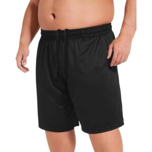 BOOJO 男士大码运动短裤 – 快干黑色篮球短裤带运动口袋 跑步 Activewear（S-6XL） -57%