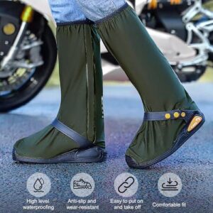 Rain Shoe Covers Waterproof Rain Boot Shoe Cover for Men and Women (Green 50%OFF