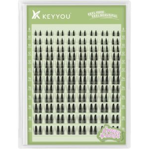 KEYYOU Angel睫毛簇，8-16mm混合D卷发轻盈睫毛簇，适合自然睫毛-55%