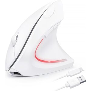 TECKNET Ergonomic Mouse Wireless, Rechargeable Mouse Silent for Carpal Tunnel Right Hand, 2.4GHz USB Vertical Mouse Wireless for Laptop, 5 Adjustable 4800 DPI, Computer, MacBook, Desktop -62%
