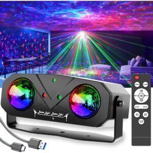 Party Disco Ball, Dj Disco Light Strobe Dance Sound Activated with Remote Control Stage Rave Karaoke Light Ocean Star Projector for Club Dancing Parties KTV Christmas Halloween Birthday Glow Party -50%