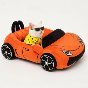 可爱猫床、小猫床、柔软小狗床、可洗宠物床（适合小狗和猫咪）、搞笑超级跑猫玩具、24英寸 50%OFF