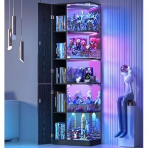 玻璃展示柜(5层RGB灯/玻璃门/人体感应充电镜面背板) 41%OFF