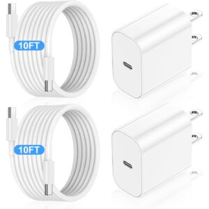 iPhone 17 16 15 快速充电块和 10 英尺长 USB-C 对 C 线缆 -60%