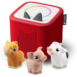 Toniebox 2 My First Farm Bundle for Kids 1+ with Soft and Squeezable Cow, Horse, and Pig - Sunset Red  -41%