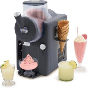 GreenPan Frost Ice Cream Maker & Slushie Machine, Soft Serve, Sorbet, Margaritas, Milkshakes, Frozen Yogurt, No Pre-Freezing, Ready in 15 Mins, 6 Modes, 7 Textures, Self-Cleaning, Family Size, Gray  -55%