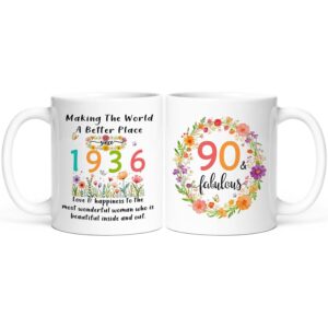 KOXAME 90 和华丽的女性生日礼物——1936 花卉咖啡杯 11盎司 -50%